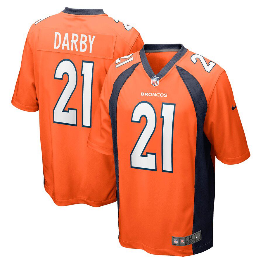 Men Denver Broncos #21 Ronald Darby Nike Orange Game NFL Jersey->denver broncos->NFL Jersey